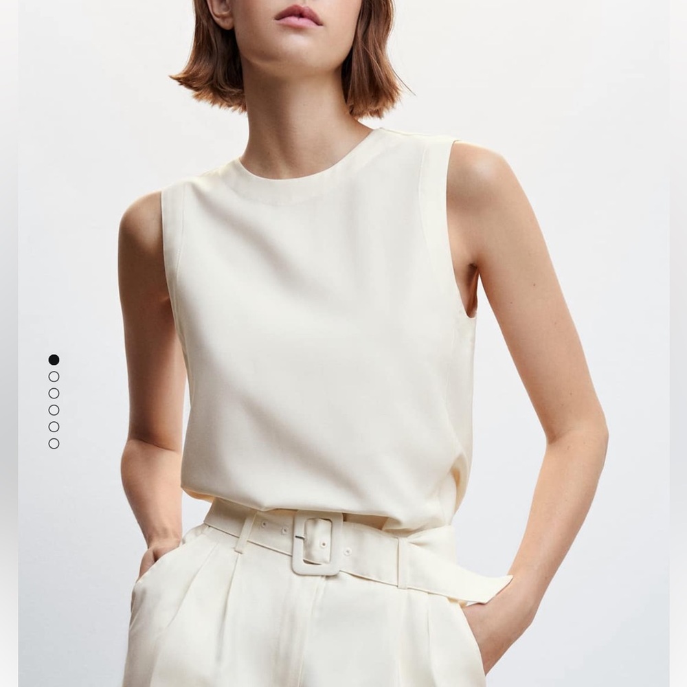 Beige MNG Tank Top